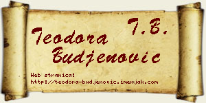 Teodora Buđenović vizit kartica